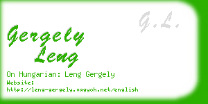 gergely leng business card